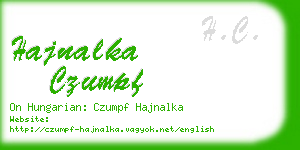 hajnalka czumpf business card